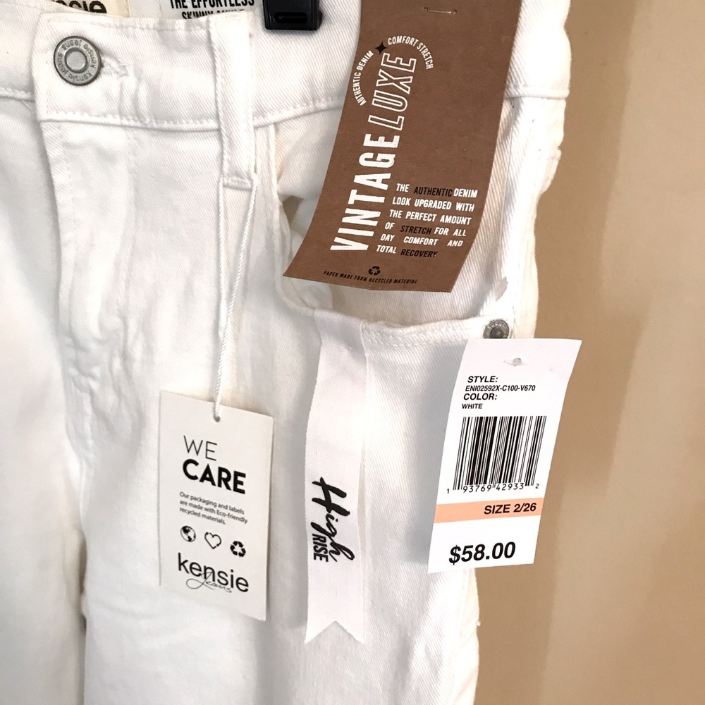 WOMENS HIGH RISE WHITE JEANS